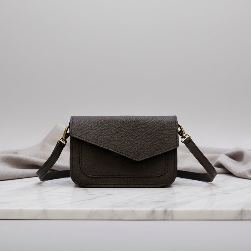 Gal crossbody bag in natural dried milled leather