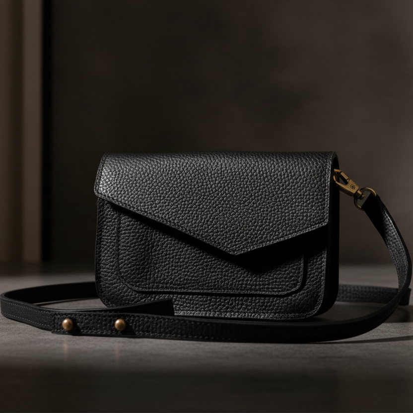 Gal crossbody bag in natural dried milled leather