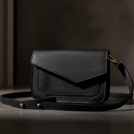 Gal crossbody bag in natural dried milled leather