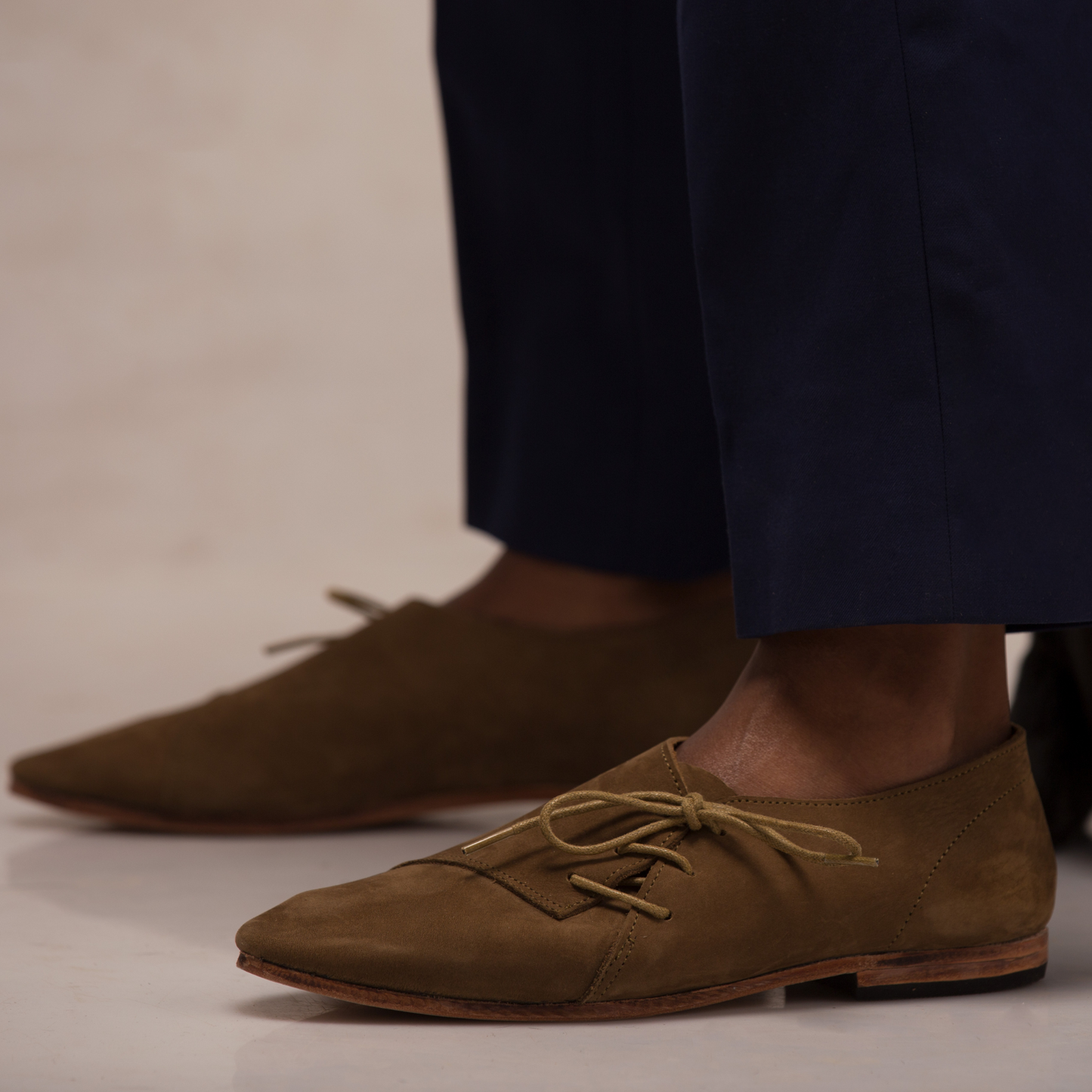 Bey shoes in stucco hunting suede