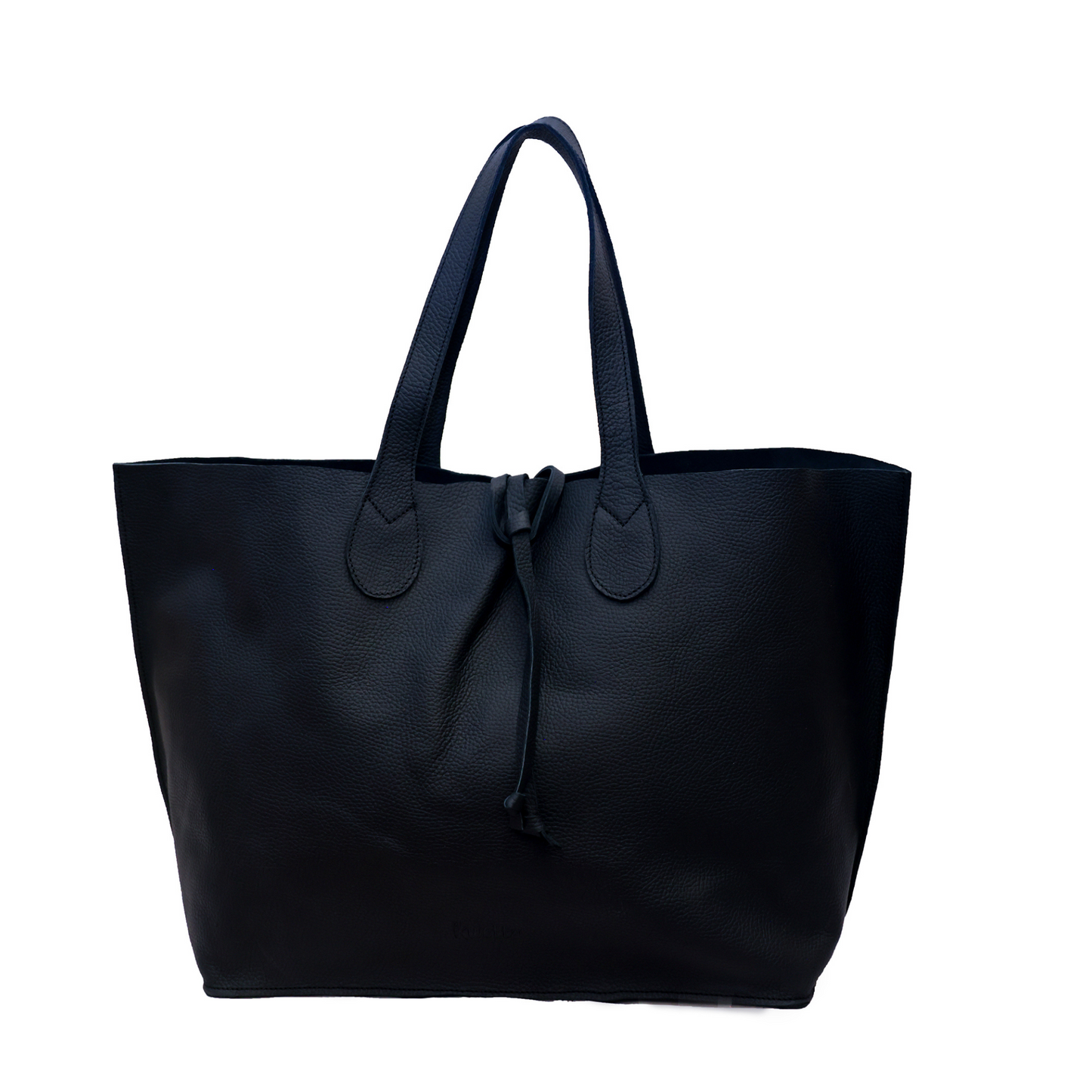 Francesca tote in Black milled leather