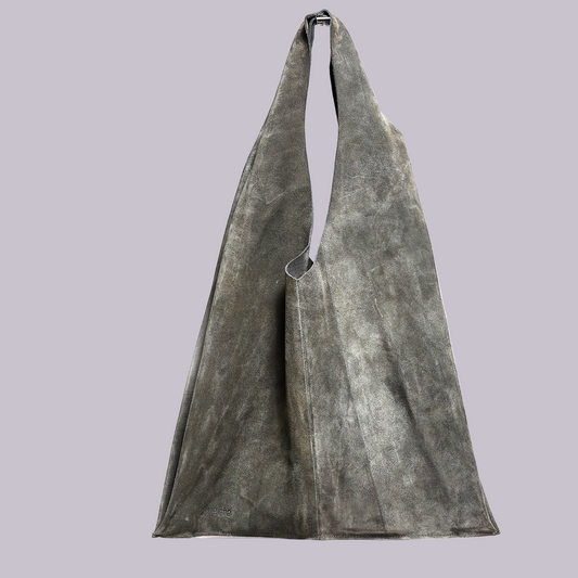 Trinity bag in Grey split suede