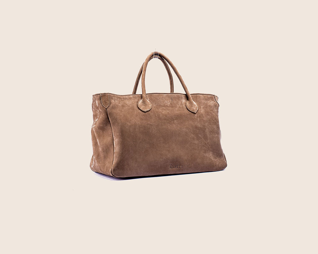 e bag in stacco hunting suede